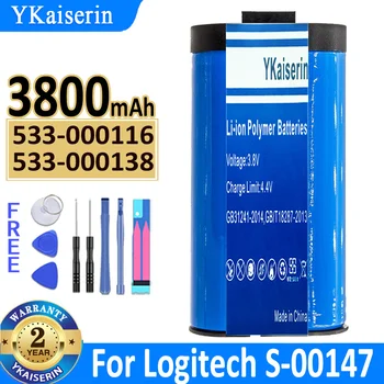 YKaiserin Bateria de Substituição 533-000116/533-000138 3800mAh para Logitech S-00147, UE MegaBoom de Alta Capacidade Batterij