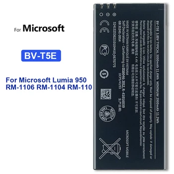 BV-T5E / BVT5E / BV T5E Bateria para o Microsoft Lumia 950 RM-1106 RM-1104 RM-110 Baterias Recarregáveis com o controle de Código