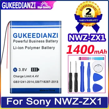 GUKEEDIANZI Bateria de 1400mAh Para Sony Walkman NWZ-ZX1 Digital Bateria