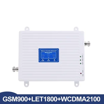 Display LCD 2G 3G 4G Tri Banda de Reforço de Sinal GSM 900/DCS LTE 1800/WCDMA (UMTS 2100 MHz Móvel Repetidor do Sinal do Amplificador