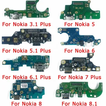 Porto de carregamento Para Nokia 3.1 5 5.1 6 6.1 7 e 8 8.1 Carga da Placa USB Conector do Soquete de Substituição de Reparação de Peças de Reposição