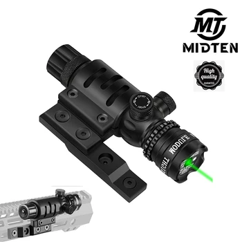 MidTen Riflescope Combinação Green Dot Mira a Laser 532nm Escopo com o Interruptor de Pressão da Caixa de Armazenamento de Ajuste Picatinny e M-Lok Ferroviário