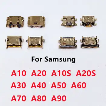 10Pcs Para Samsung Galaxy A80 e A90 A70 A60 A40 A50 A20 A30 A10 S Porta USB de Carregamento Doca Soquete do Plugue do Carregador Conector de Peças de Reparo