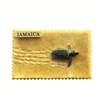 Ímã De Geladeira Jamaica Turtle Beach Paisagem Cultural De Resina Geladeira Adesivo De Turismo Lembrança Adesivo Mensagem