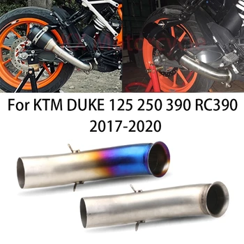 Para KTM Para Duke 125 250 390 RC390 2017 2018 2019 2020 Atualização Modificado Motocicleta Silenciador de Escape Meados de Ligação Tubo de Deslizamento Em Partes