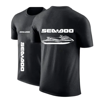 2023 Sea Doo Seadoo Moto Homens do Novo Impresso de Verão Populares T-Shirts Casual, Esporte de Manga Curta Rodada-Pescoço Sólido Tops Tees de Roupas