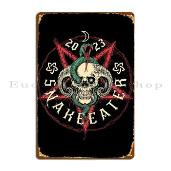 666 Pentagrama Gótico Crânio Sinal De Metal Placas Personalizadas Projeto Pub Bar Pintura Rupestre De Estanho Sinal Cartaz