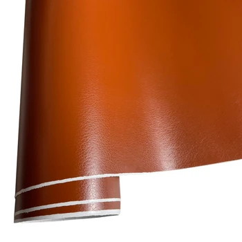 Marrom Couro de Grão Textura de Vinil Carro Envoltório Adesivo Decalque Auto-Adesivo DIY Moldagem de Folha de Ar-Lançamento