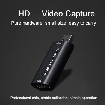 USB 2.0 Placa de Captura de Vídeo HD 4K Compatível com HDMI Video Grabber Para Streaming ao Vivo, Gravação da Caixa para PS4 XBOX Jogo de Telefone de DVD