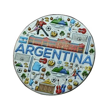 Artesanal Pintado Argentina 3D Ímãs de Geladeira Turismo Lembranças Refrigerador Magnético Adesivos