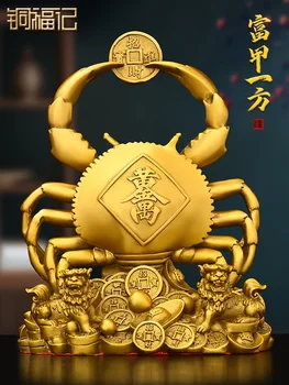 Cobre Tesouro Atração de Ouro de Dez Mil Liang Cobre Puro Caranguejo Decoração Estudo de Colocação de TV, Armário do Vinho Cabi