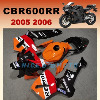 Personalizado Acessórios da Motocicleta Carenagem kit de Ajuste para o Honda CBR600 RR 2005 2006 F5 05 06 CBR600RR Laranja Vermelho Preto Body Kit