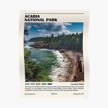 Acadia National Park Cartaz Impressão De Murais, Decoração De Quarto De Engraçado Decoração De Casa De Arte Do Vintage Imagem De Parede Pintura Moderna Sem Moldura