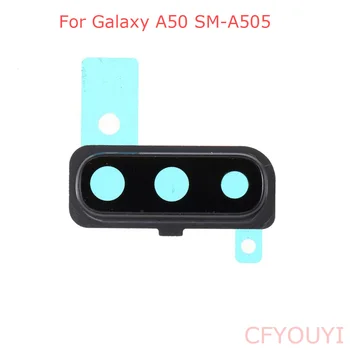 Para Samsung Galaxy A50 A505 Nova Câmera Traseira da Lente Anel de Tampa com Vidro Lente da Peça de Substituição