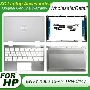 Novo Caso de Laptop Para HP ENVY X360 13-AY TPN-C147 Tampa Traseira do LCD painel Frontal do apoio para as Mãos compartimento Inferior Dobradiças Shell de Substituição de Prata