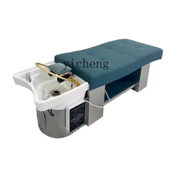 AA High-End Bacia de Cerâmica Aço Inoxidável Shampoo Cadeira Aquecedor de Água do Cabelo de Circulação de Água de Massagem