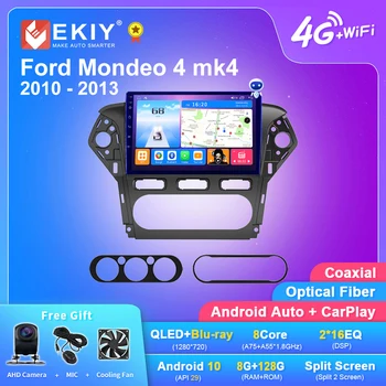 EKIY T7 Android De 10 Rádio do Carro Para Ford Mondeo 4 2011 - 2013 Estéreo GPS de Navegação Carplay Android Auto Leitor Multimédia Não 2din