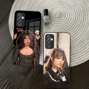 Estética Jenna Ortega Ator Telefone Case Para Samsung S30, S21, S23 S20 S22 Fe S10 E S9 Nota 20 10 Pro Ultra Plus Vidro