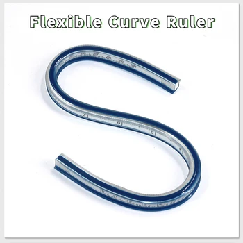Flexível Curva Régua Elaboração de Ferramenta de Desenho Serpentina de Plástico Escolar, material de escritório 30cm 40cm 50cm 60cm