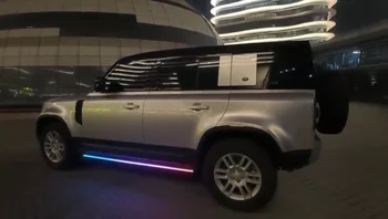 Automático De Alimentação Elétrica De Lado Etapa De Execução Placa De Néon Do Diodo Emissor De Luz Para Land Rover Defender 2020+