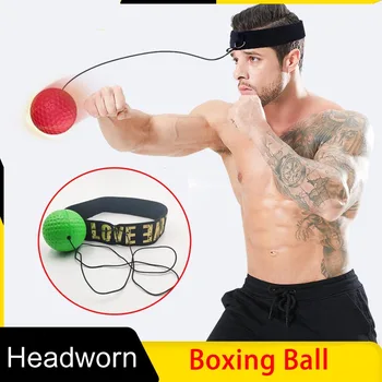 Boxe Reflexo Bola de Cabeça montado PU Bola de Soco MMA Sanda Mão de Treinamento Olho de Reação Ginásio saco de areia de Muay Thai Boxeo Equipamentos de Fitness