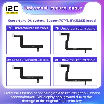 I2C Universal Retorno FPC cabo do Cabo flexível Para o iPhone 7/7P/8/SE2/SE3/8P Home Botão de Função de Retorno de peças de Reparo