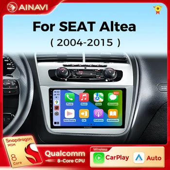 Ainavi rádio do Carro Para SEAT Altea XL 200 2004-2015 Carplay Android auto som do Carro player Multimídia 4G Wifi DSP 48EQ LHD RHD