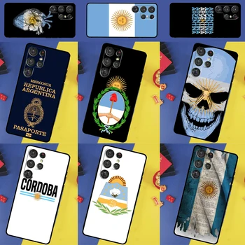 Bandeira Argentina Case Para Samsung Galaxy S21 S23 FE S20 FE S10e S8 S9 S10 Nota 10, Além da Nota De 20 S22 Ultra Tampa
