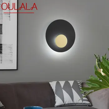 OULALA Moderna LED Lâmpada de Parede Interior Criativo Preto Simples Candeeiro de Luzes para Decoração de Casa, Sala, Quarto, Corredor