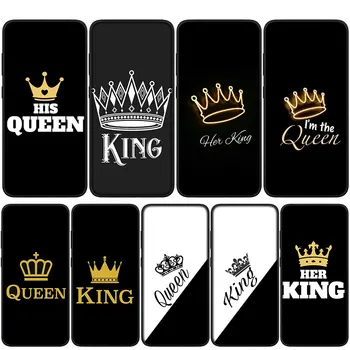Cartoon King Queen Casal de Amantes da Carcaça para Huawei Nova 3i 3 5t 2i 2 4E 7 SE Mate 10 20 P20 P30 Pro P10 Lite Cobrir Caso Telefone