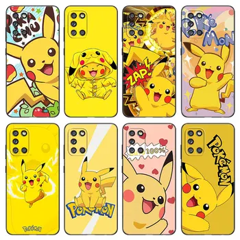 Anime Legal Pikachu Caso De Telefone Para Samsung Galaxy A01 A03 Núcleo A04 E A02 A05 A10 A20 A21 A30 A50 S A6 A8 A7 Plus 2018 Capa Preta