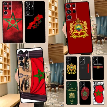 Marrocos Marrocos Bandeira de Telefone Case Para Samsung Galaxy S21 S22 S23 Ultra S20 FE S8 S9 S10 Plus Nota 10 20 Ultra Tampa