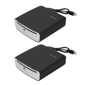 2Pcs de auto-Rádio CD/DVD Prato de Caixa Jogador Com Alimentação USB de Transferência de Sinal Estéreo Externo Para Android Car Multimedia Player