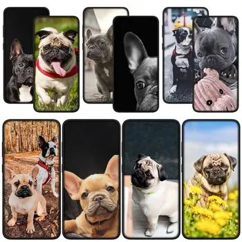 Animal de estimação França Cão Bulldog Soft Phone Carcaça para Samsung Galaxy Nota 20 Ultra 10 8 9 S10 Lite S9 + A6 A8 Plus A7 A9 Caso de Cobertura de