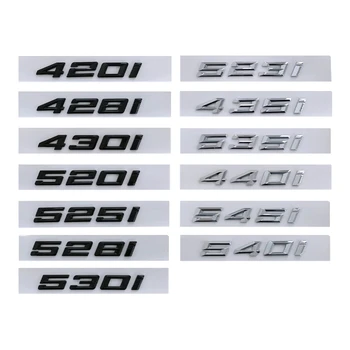 Carro 3d Letras de Etiqueta Para a BMW 420i 428i 430i 435i 520i 523i 525i 528i 530i 535i 540i Logotipo E60 G30 E39 F10 Emblema Acessórios