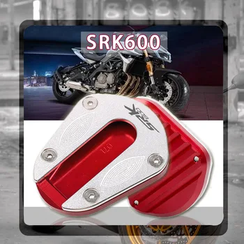Para QJMOTOR QJSRK600 SRK600 SRK 600 Motocicleta CNC Suporte de apoio de Pé do Lado Extensão do Suporte Almofada de Apoio da Placa Ampliar
