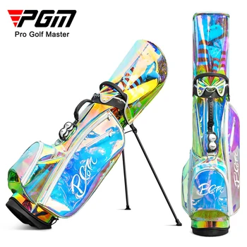 PGM QB063 Venda Quente Leve Stand Up Saco de Golfe Impermeável de Material de PVC Dupla Alça de Design Adequado para jogadoras de golfe 골프가방