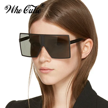 QUE GRACINHA de Moda Oversized Quadrado Quadro BETTY Óculos de sol das Mulheres de tendências legais Escudo de Estilo da Marca, o Designer de Óculos de Sol com Tons OM431