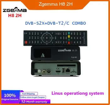 2023 Mais Recentes Zgemma H8.2H Receptor de Satélite Linux Enigma2 Receptor DVB-S2X+DVB-T2/C H2.65 1080P HD Smart TV Digital Decoder