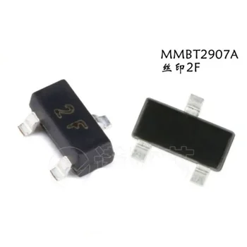 100PCS MMBT2907A 2F SOT23 SMD Interruptor do Transistor de 0,6 A/40V PNP