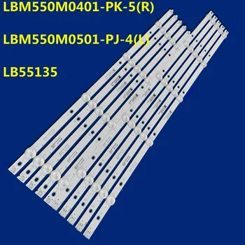 5kit=50pcs LED Strip Para 55UN70006LA 55BB00-CKD 55ABG2 LB55135 LBM550M0501-PJ-4(L) LBM550M0401-PK-5(R) E4SW5518RK TPT550U2-D077